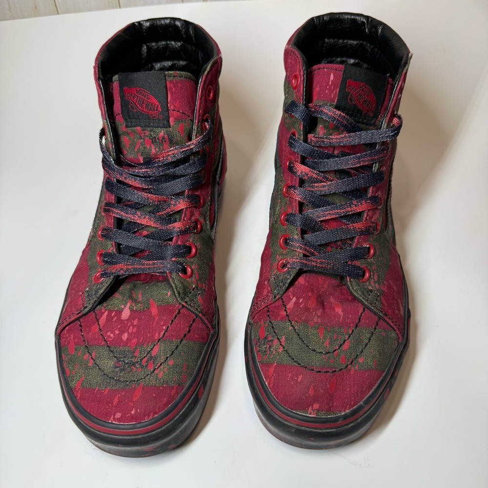 Vans Sk8-hi X Nightmare On Elm Street Freddy Krueger House Of Terror Size 8.5 - Picture 3 of 7